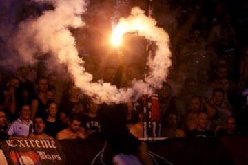 - Partizan Belgrade fans light flares during the Serbian SuperLiga soccer match between Partizan and Red Star in Belgrade, Serbia, 17 September 2016. Partizan won 1-0. (Belgrado) EFE/EPA/KOCA SULEJMANOVIC