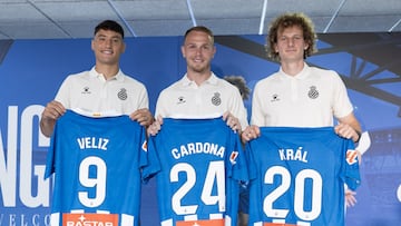 Král, Veliz y Cardona, “hambre, calidad e ilusión” para el Espanyol