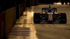 Fernando Alonso en Singapur. 