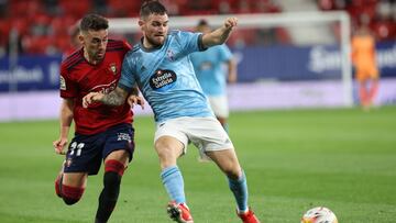 Kike Barja durante el partido ante el Celta