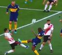 El brutal planchazo que recibió Paulo Díaz en el River-Boca