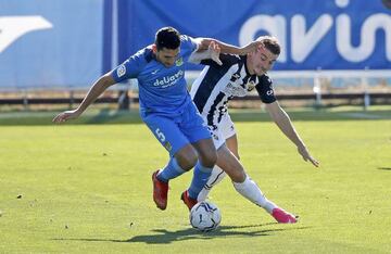 El capitn del Fuenlabrada, Juanma, en el partido ante el Castelln-