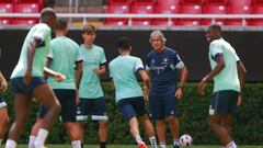 Manuel Pellegrini, en un entrenamiento.