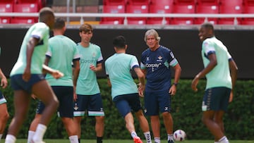 Manuel Pellegrini, en un entrenamiento.