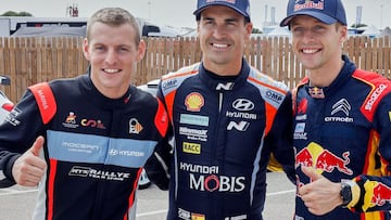 Nil Solans, Dani Sordo y Jan Solans.