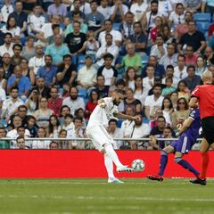 Todos los goles de Benzema en el Bernabéu esta temporada