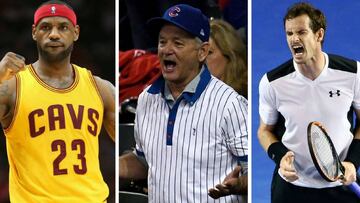 LeBron James, Bill Murray y Andy Murray.