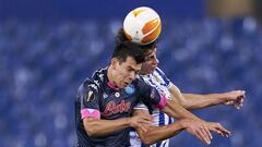 'Chucky' Lozano con desempeño regular en la victoria del Napoli sobre la Real Sociedad