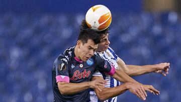 'Chucky' Lozano con desempeño regular en la victoria del Napoli sobre la Real Sociedad