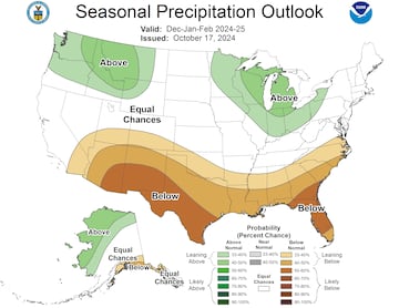 Forecast National Weather Service, December 2024, January 2025, February 2025.