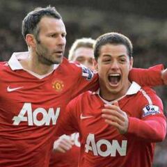Ryan Giggs recordó a Javier Hernández como el delantero perfecto
