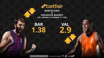 FC Barcelona vs. Valencia Basket: horario, TV, pronósticos, estadísticas y clasificación
