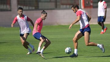 Andrés, Óscar y Mario, en uno de los entrenamientos del pasado mes.