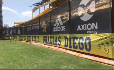 La Bombonera le rinde homenaje a Maradona