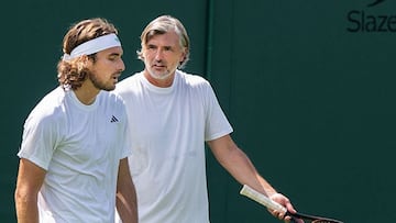 El tenista griego Stefanos Tsitsipas junto a su ya exentrenador Goran Ivanisevic