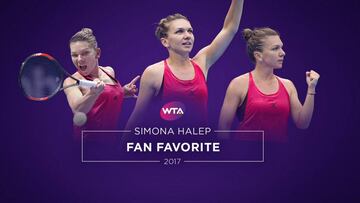 Simona Halep, la favorita de los aficionados en 2017