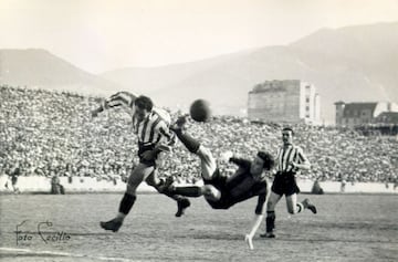 "¡iren la mejor cabeza de Europa después de Churchill!". Así rezaban los carteles que anunciaban en Estocolmo el partido amistoso entre Suecia y España en 1951. El mítico jugador del Athletic Club fue un goleador nato, tanto que fue el máximo anotador de Primera División durante más de 60 años. Su especialidad, los remates de cabeza que le hicieron famoso en toda Europa.