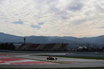 Daniel Ricciardo en el tercer día de pretemporada en Montmeló.