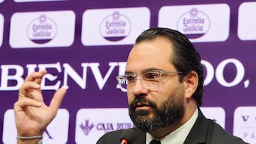 Valladolid 5/8/2025. Comparecencia de Victor Orta, director deportivo Del Real Valladolid. Photogenic/Miguel Ángel Santos