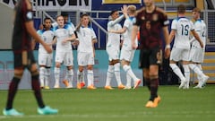 Inglaterra celebra el 1-0 ante Alemania.