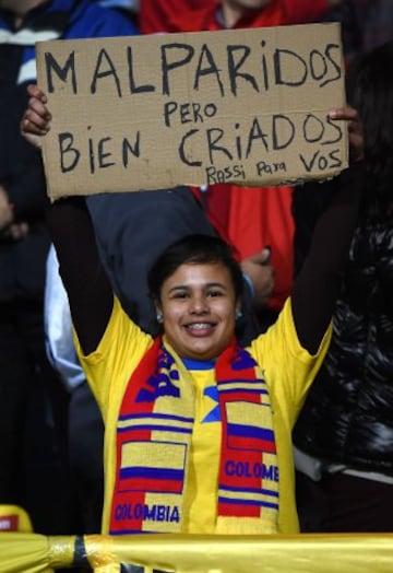 Los hinchas colombianos y argentinos mostraron gran ambiente en Sausalito 