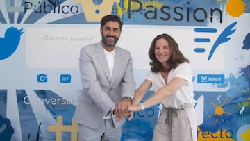 Nathalie Picquot, directora general de Twitter España, y Vicente Jiménez, director de AS.