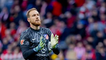 Oblak, en el Atlético-Osasuna. Lanzado a la historia.