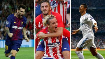 Griezmann, del Atl&eacute;tico, es m&aacute;s decisivo para el Atl&eacute;tico que Messi y Cristiano para Barcelona y Madrid.