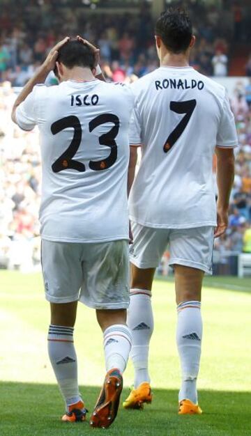Isco y Cristiano Ronaldo, goleadores ante el Bilbao.
