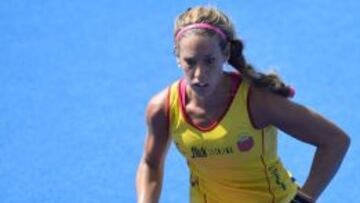 Gloria Comerma durante el partido ante B&eacute;lgica.