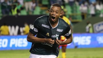 Harold Preciado en un partido de Deportivo Cali