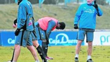 Mendilibar durante el entrenamiento