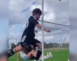 Thiago Messi takes corner kicks at Inter Miami academy