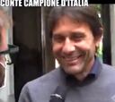 Conte se entera de lo de Mou a la Roma en plena entrevista y su reacción es genial