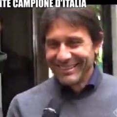 Conte se entera de lo de Mou a la Roma en plena entrevista y su reacción es genial