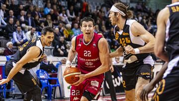 El Valladolid, durante un partido de la LEB Oro