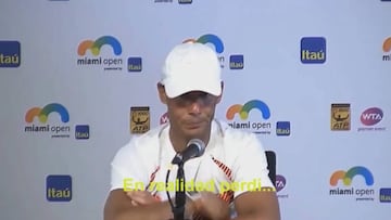 Rafal Nadal not amused by reporter's question: "I lost by the way..."