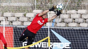 Oblak, durante un entrenamiento.