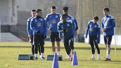 Entrenamiento Deportivo de La Coru&ntilde;a. Beauveu, derik, fabril trilli, Juan Rodr&iacute;guez Mosquera