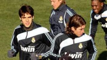 <b>APURA LOS PLAZOS. </b>Kaká trabajó ayer en Valdebebas.