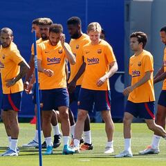 El último entrenamiento con el Barça