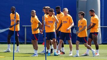 El ¨²ltimo entrenamiento con el Bar?a