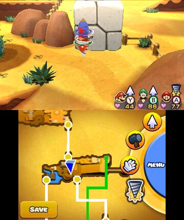 Captura de pantalla - Mario & Luigi: Paper Jam Bros. (3DS)