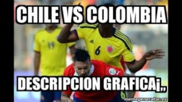 Los divertidos memes del Chile-Colombia