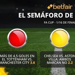 El semáforo de Betfair para la ronda de 1/16 de la FA Cup