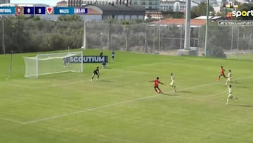 El joven delantero marcó su primer gol con la selección juvenil lusa en el triunfo ante Gales, mostrando el mismo instinto goleador que caracteriza a su padre.
