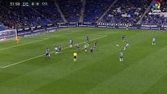 El golazo acrobático del delantero chino de Espanyol