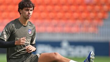 Jo&atilde;o F&eacute;lix, en un entrenamiento del Atl&eacute;tico.