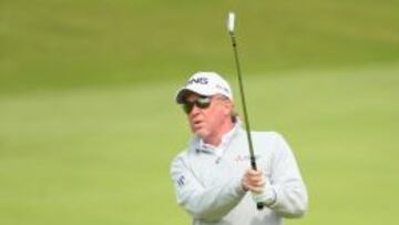 Miguel Ángel Jiménez durante la tercera jornada del Abierto de Escocia.