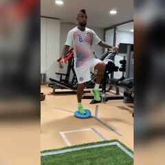 ¡No se detiene! Vidal compartió su entrenamiento realizado en casa